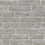 York Grey Brick Faade Peel & Stick Wallpaper