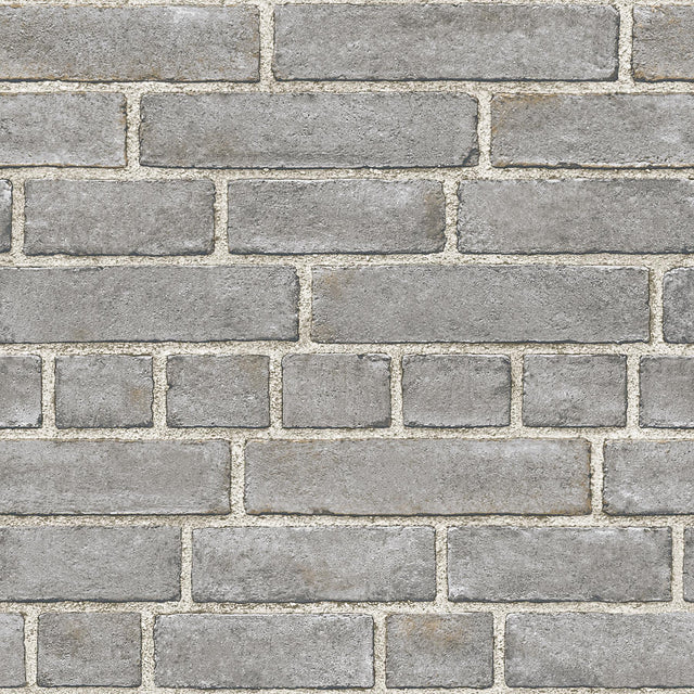 York Grey Brick Faade Peel & Stick Wallpaper