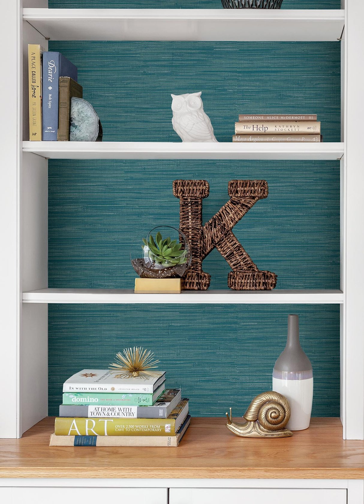 York Navy Grassweave Peel & Stick Wallpaper