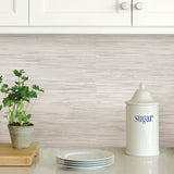 York Cream Grassweave Peel & Stick Wallpaper