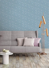 York Navy Poplin Texture Peel & Stick Wallpaper