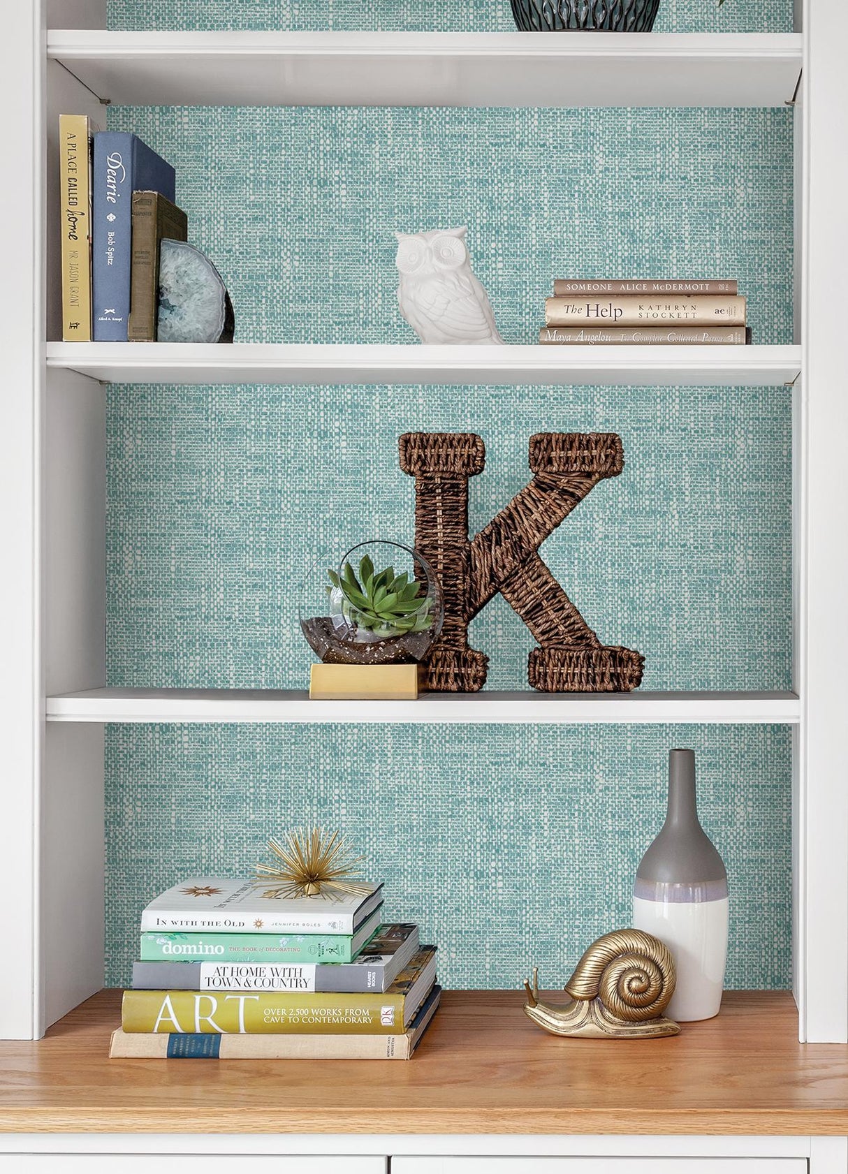 York Aqua Poplin Texture Peel & Stick Wallpaper