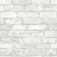 York Grey and White Brick Peel & Stick Wallpaper