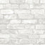 York Grey and White Brick Peel & Stick Wallpaper