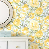 York Peachy Keen Yellow Peel & Stick Wallpaper