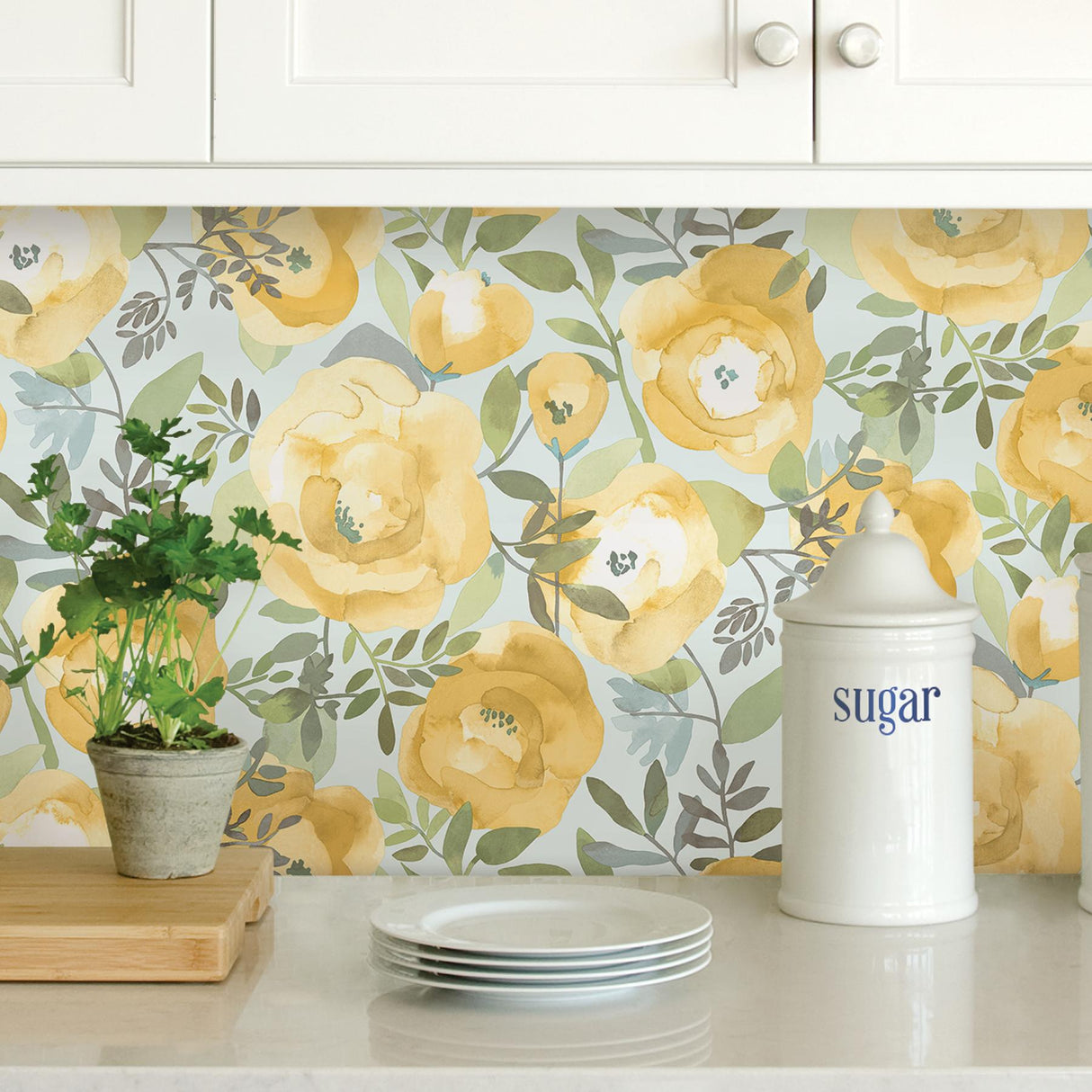 York Peachy Keen Yellow Peel & Stick Wallpaper