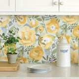 York Peachy Keen Yellow Peel & Stick Wallpaper