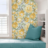 York Peachy Keen Yellow Peel & Stick Wallpaper