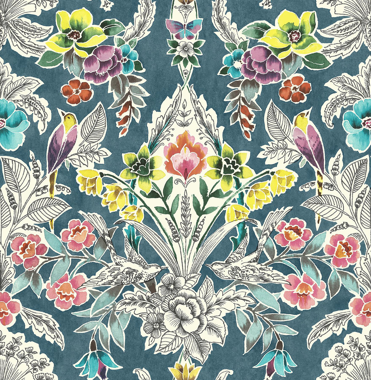York Summer Love Teal Peel & Stick Wallpaper