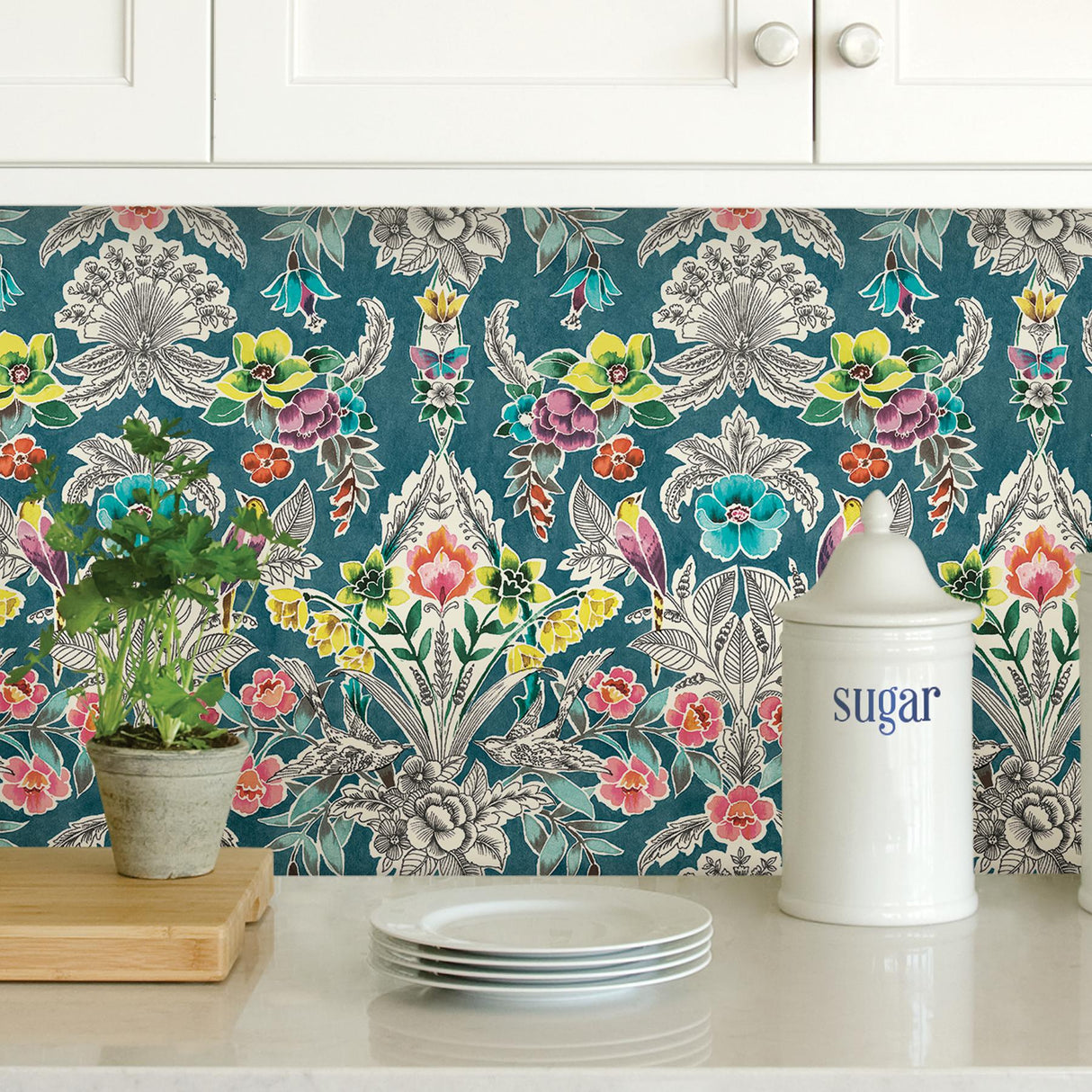 York Summer Love Teal Peel & Stick Wallpaper