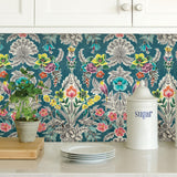 York Summer Love Teal Peel & Stick Wallpaper