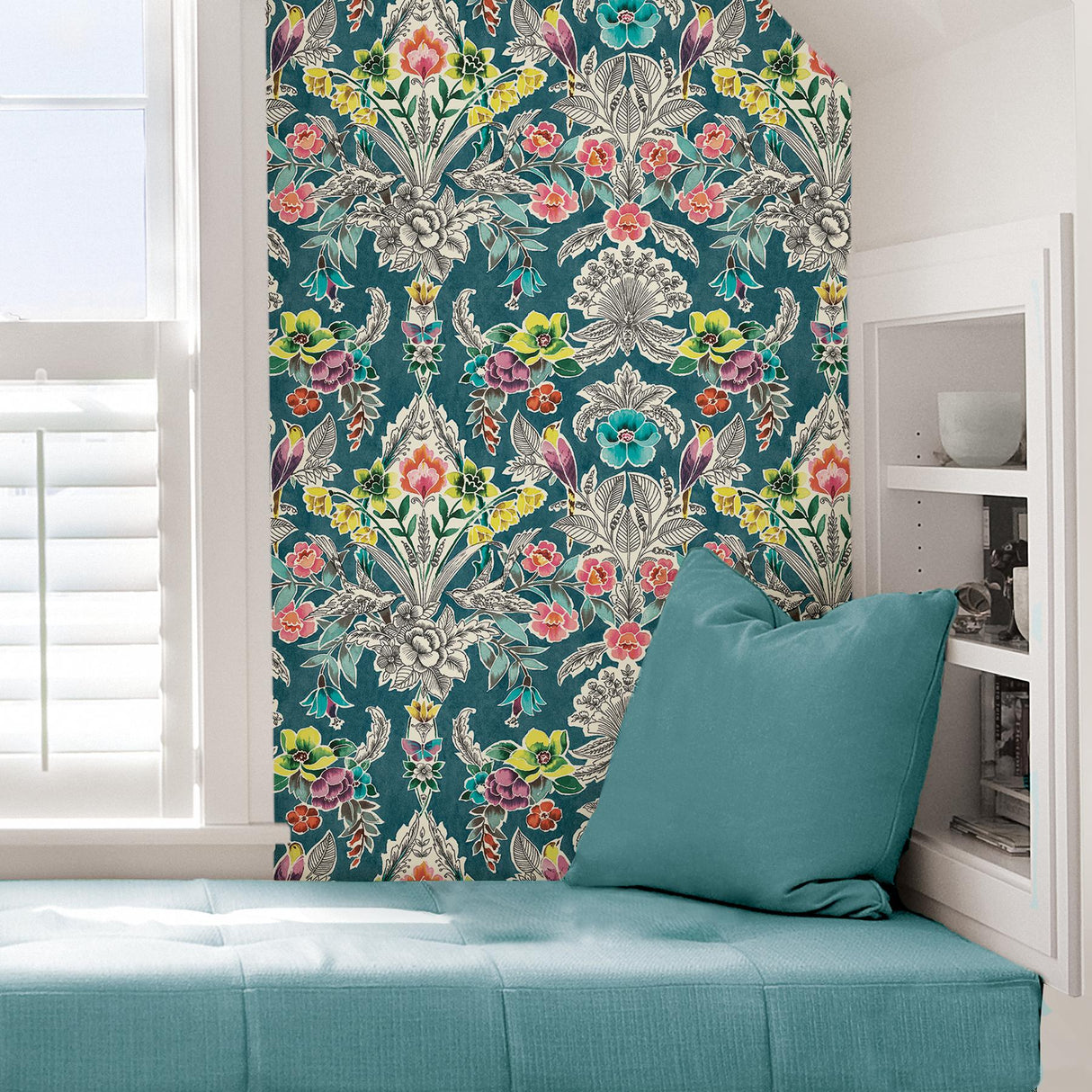 York Summer Love Teal Peel & Stick Wallpaper