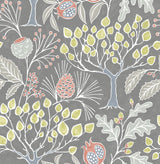 York Groovy Garden Grey Peel & Stick Wallpaper