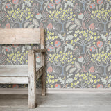 York Groovy Garden Grey Peel & Stick Wallpaper
