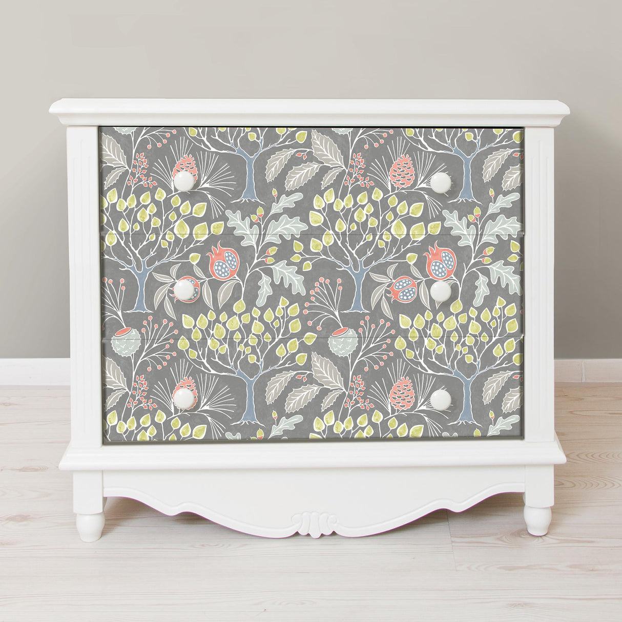 York Groovy Garden Grey Peel & Stick Wallpaper
