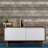 York Reclaimed Wood Plank Natural Peel & Stick Wallpaper