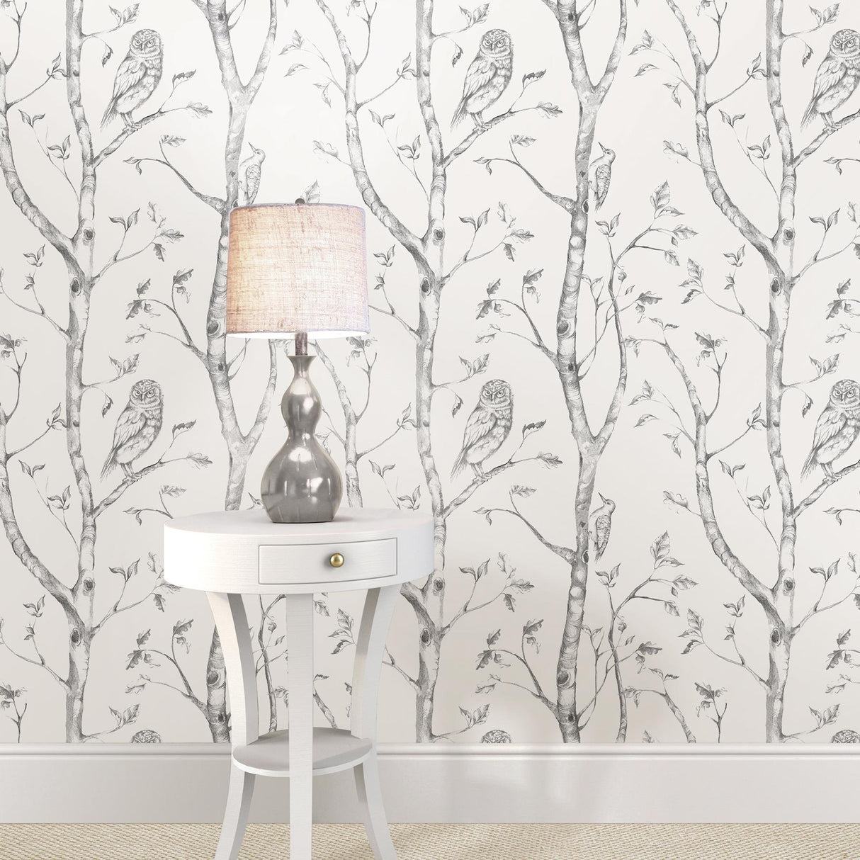 York Grey Woods Peel & Stick Wallpaper