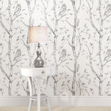 York Grey Woods Peel & Stick Wallpaper