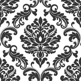 York Ariel Black & White Damask Peel & Stick Wallpaper