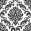 York Ariel Black & White Damask Peel & Stick Wallpaper