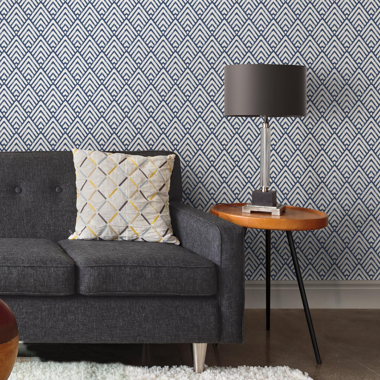 York Arrowhead Deep Blue Peel & Stick Wallpaper