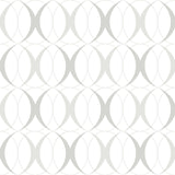 York Circulate Light Silver Peel & Stick Wallpaper