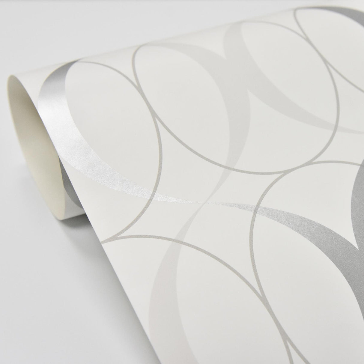 York Circulate Light Silver Peel & Stick Wallpaper