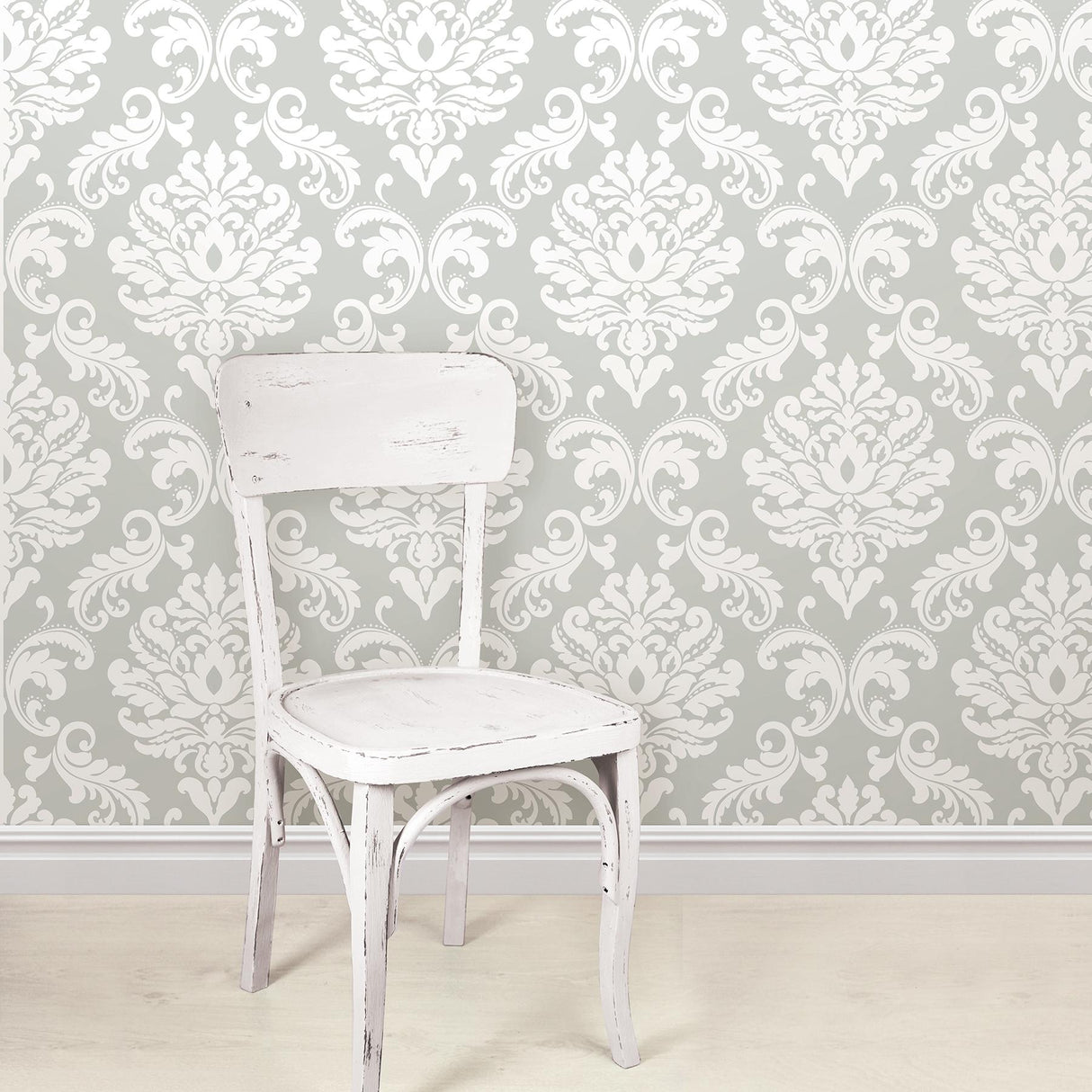 York Ariel Grey Peel & Stick Wallpaper