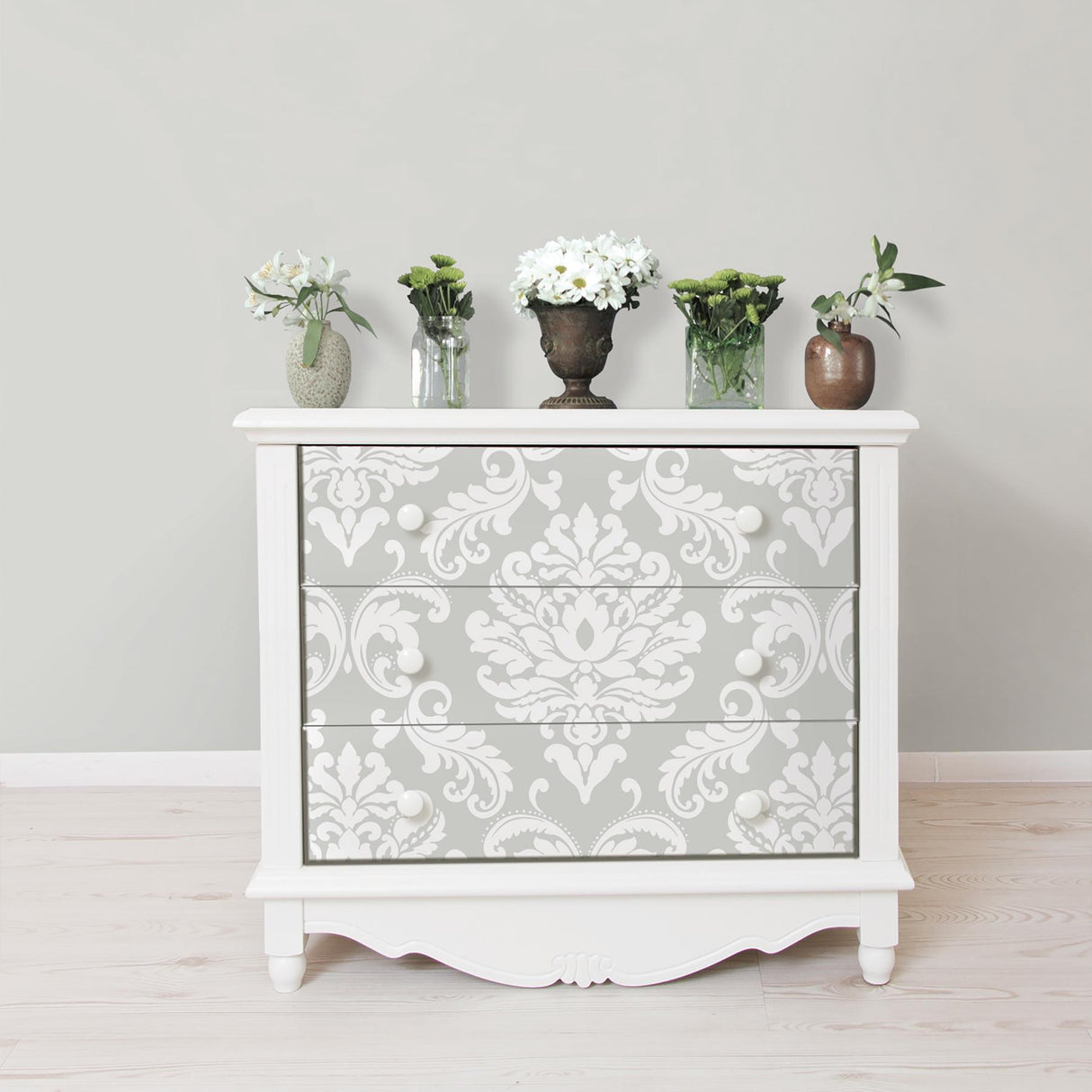 York Ariel Grey Peel & Stick Wallpaper