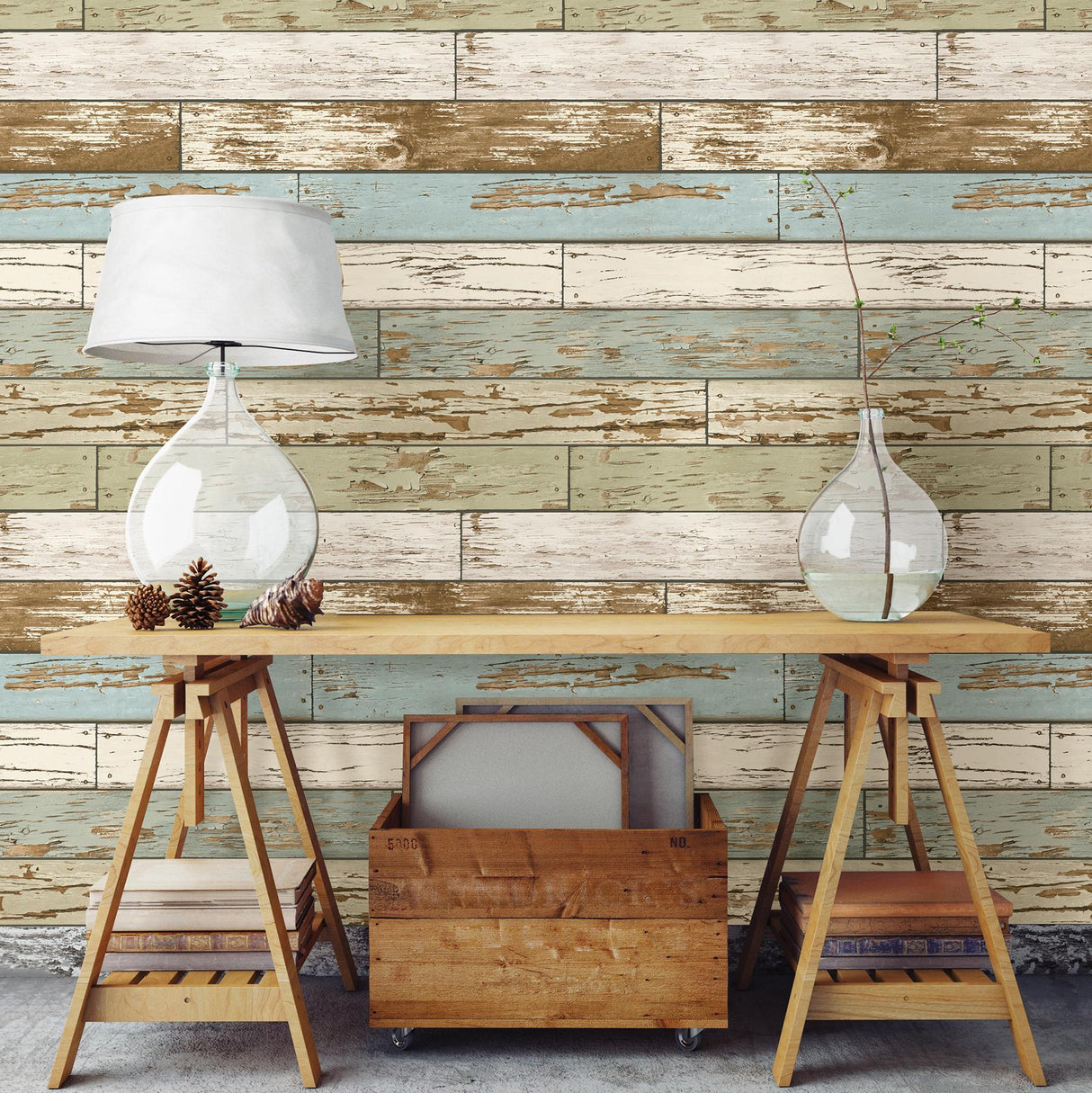 York Old Salem Vintage Wood Peel & Stick Wallpaper