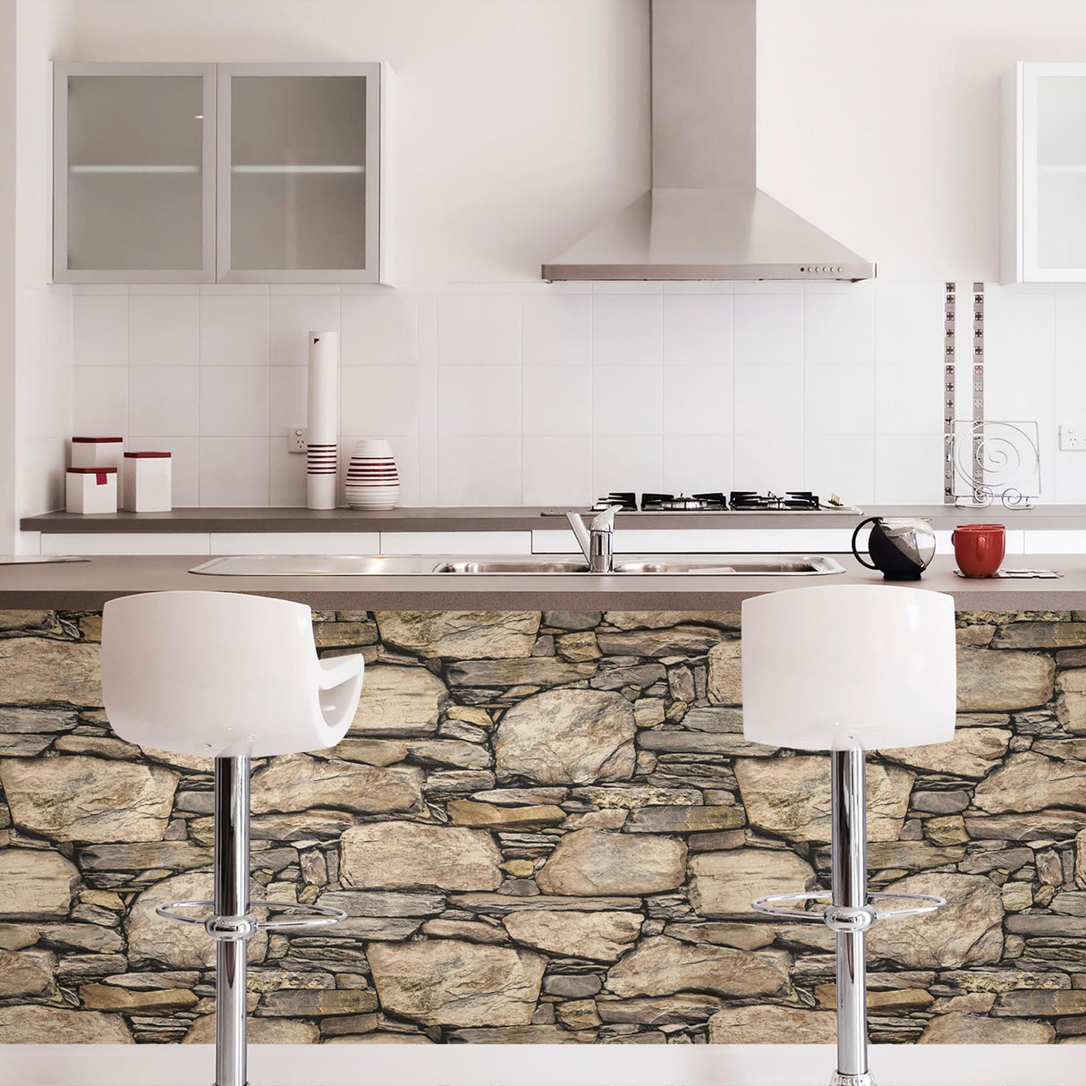 York Hadrian Stone Wall Peel & Stick Wallpaper