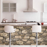 York Hadrian Stone Wall Peel & Stick Wallpaper
