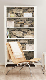 York Hadrian Stone Wall Peel & Stick Wallpaper