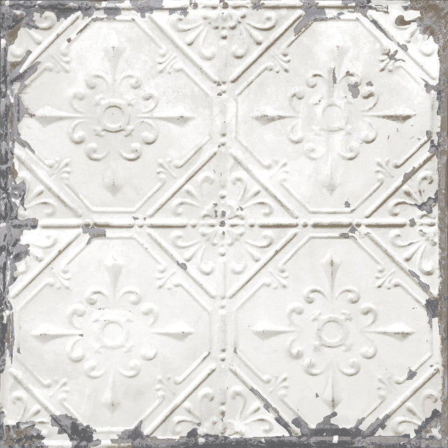 York Vintage Tin Tile Peel & Stick Wallpaper
