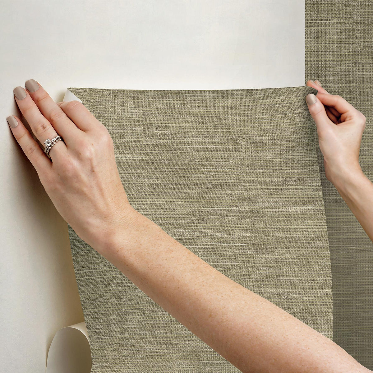 York Wheat Grasscloth Peel & Stick Wallpaper