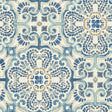 York Blue Florentine Tile Peel & Stick Wallpaper