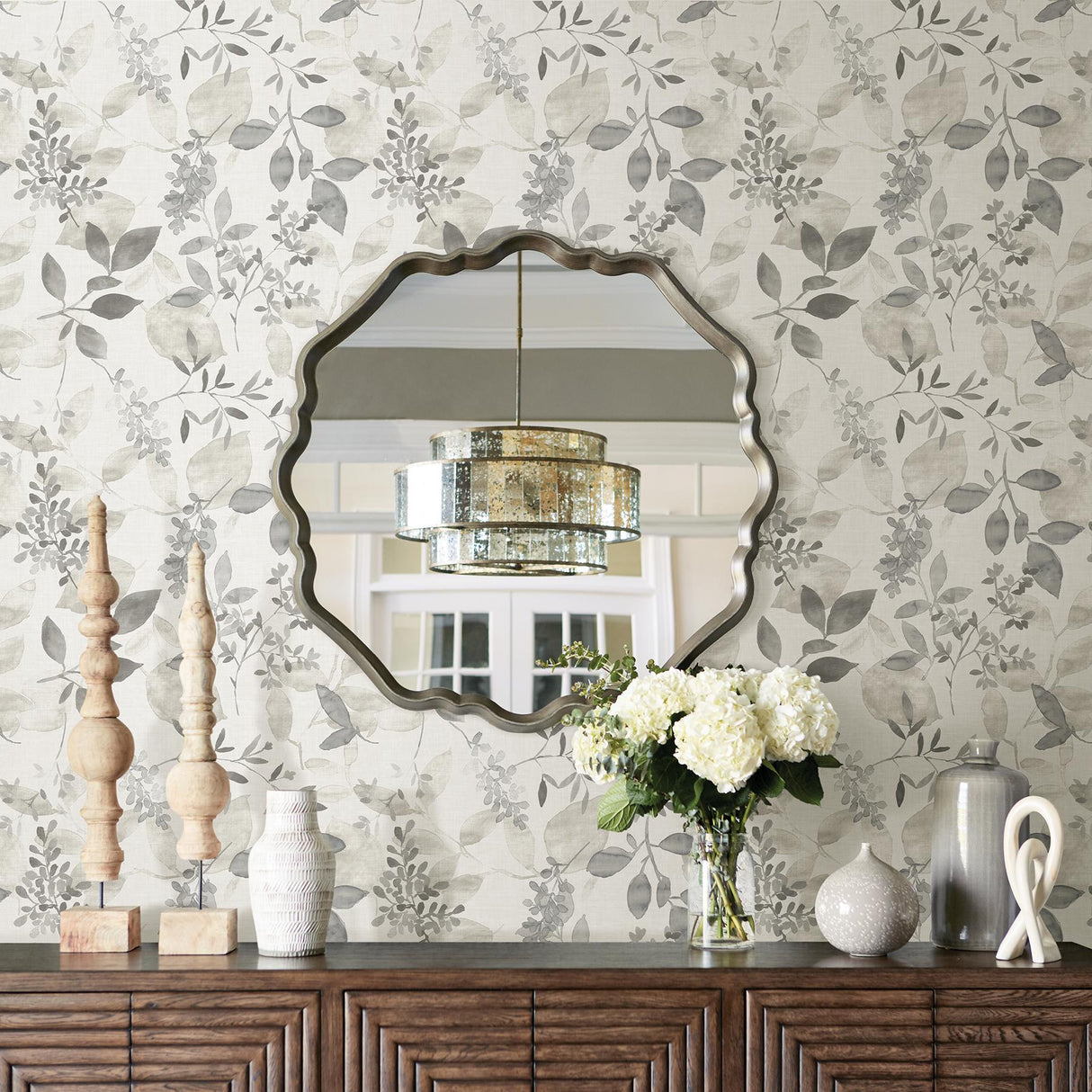 York Grey Breezy Peel & Stick Wallpaper