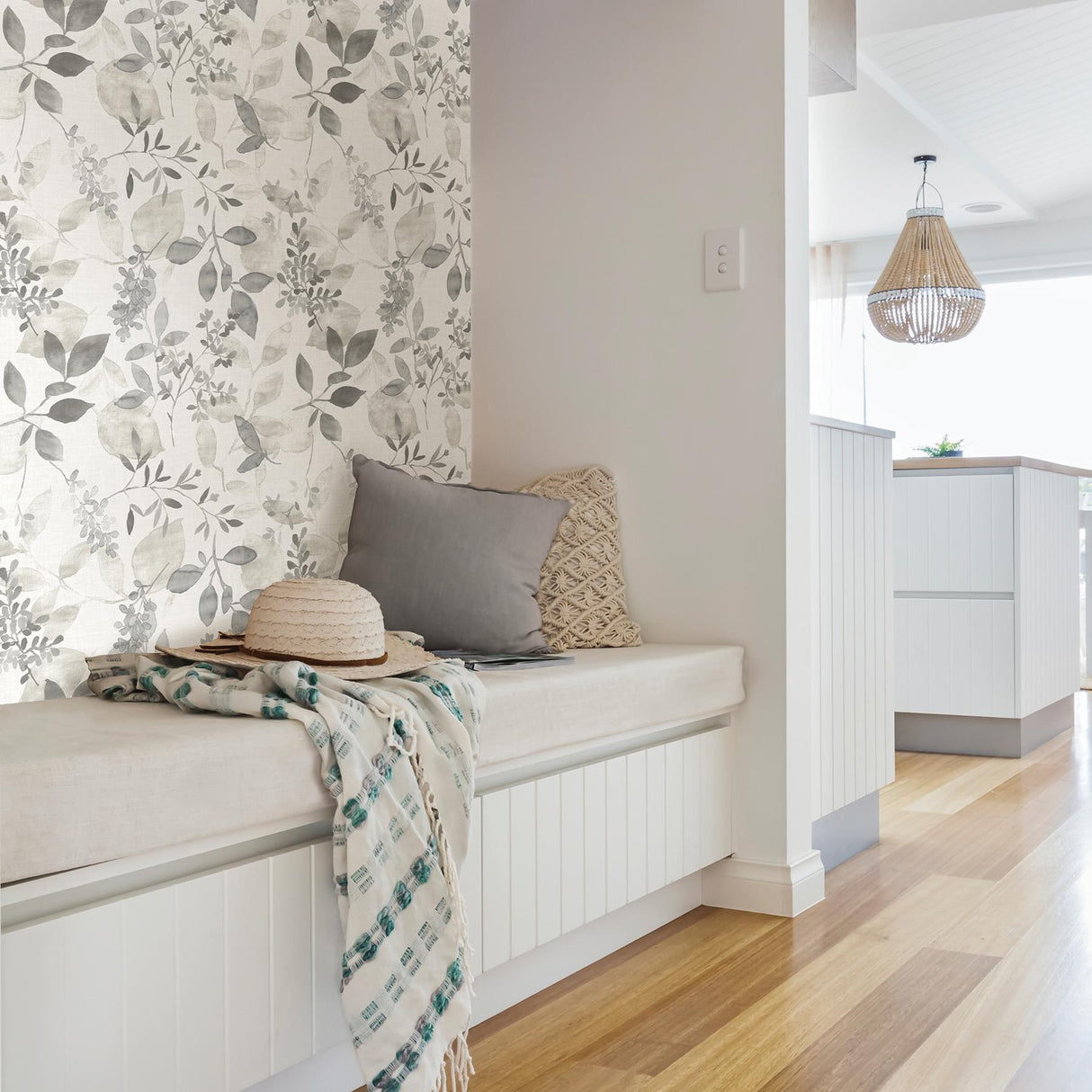 York Grey Breezy Peel & Stick Wallpaper