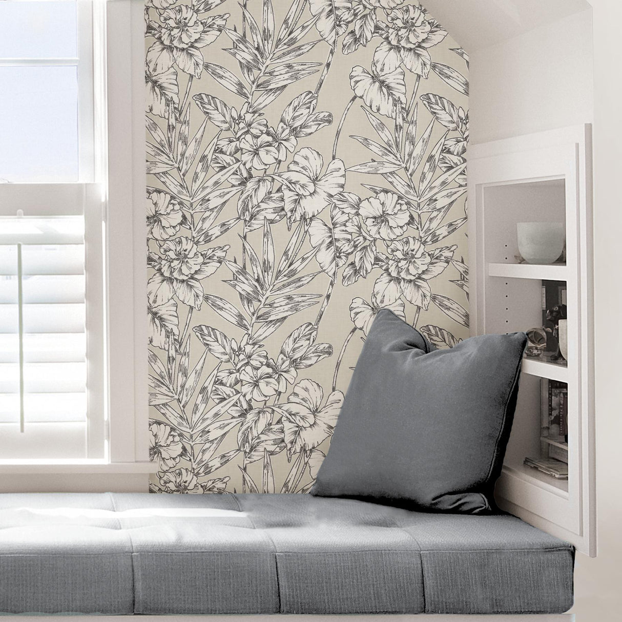 York Grey Cayman Peel & Stick Wallpaper