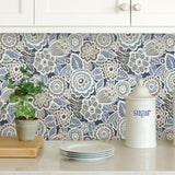 York Dream On Navy Peel & Stick Wallpaper