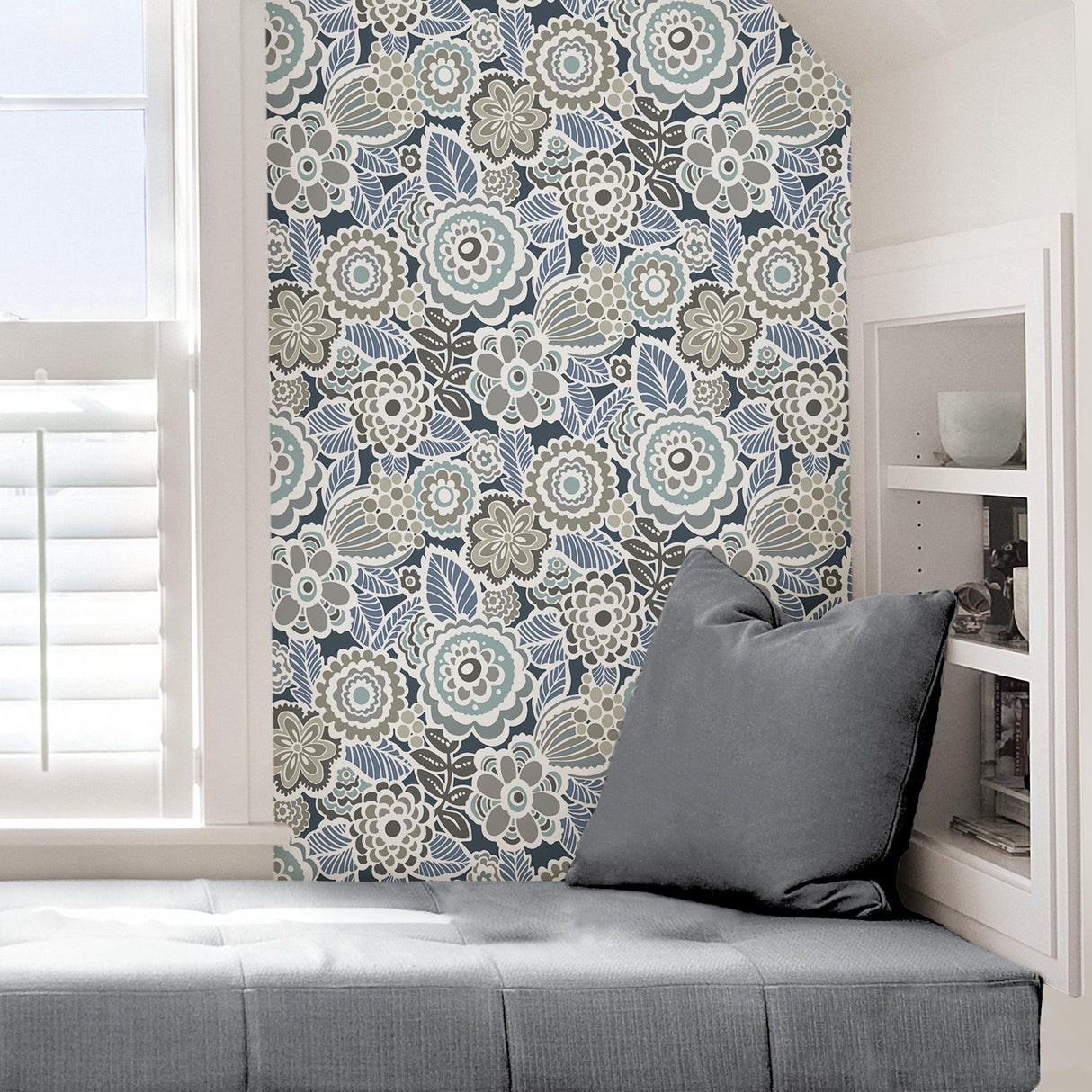 York Dream On Navy Peel & Stick Wallpaper