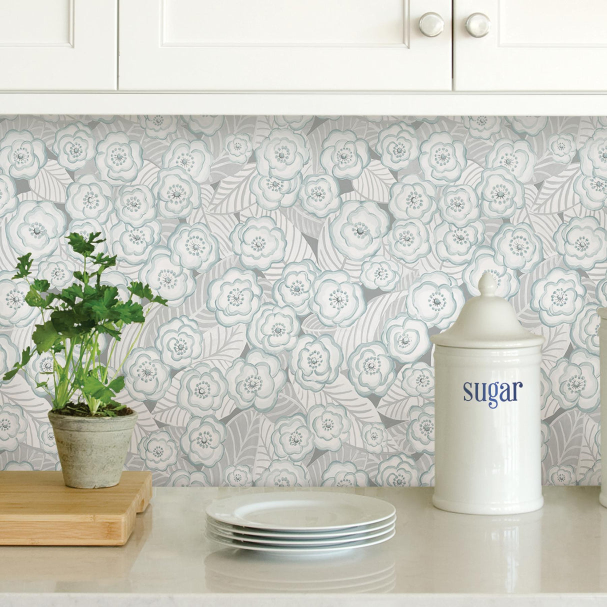 York Oopsie Daisy Grey Peel & Stick Wallpaper
