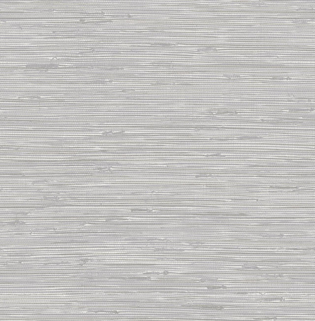 York Tibetan Grasscloth Silver Peel & Stick Wallpaper