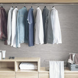 York Tibetan Grasscloth Silver Peel & Stick Wallpaper