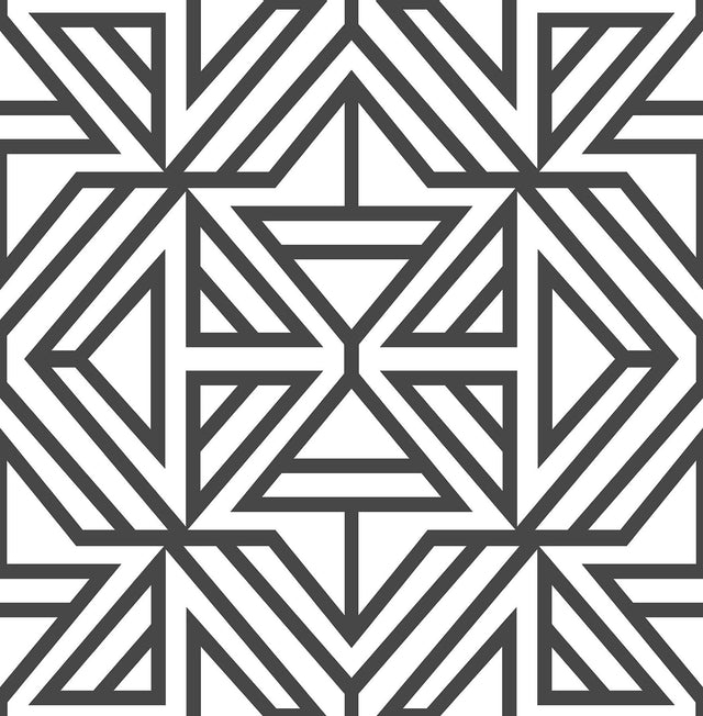 York Black Linear Peel & Stick Wallpaper