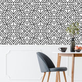 York Black Linear Peel & Stick Wallpaper