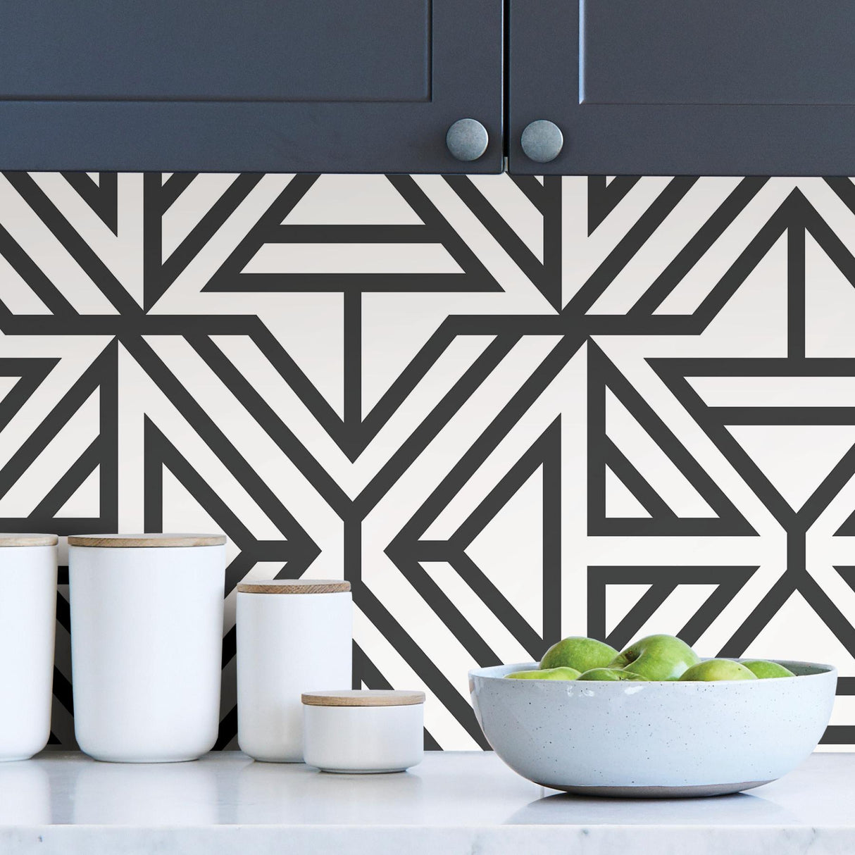 York Black Linear Peel & Stick Wallpaper