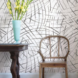 York Black Imprint Peel & Stick Wallpaper