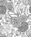 York Black Secret Garden Peel & Stick Wallpaper