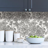 York Black & White Sudbury Peel & Stick Wallpaper